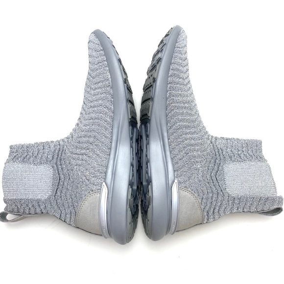 APL Lululemon Athletic propulsion Labs Knitted TechLoom Chelsea Sneakers Silver - Picture 8 of 12